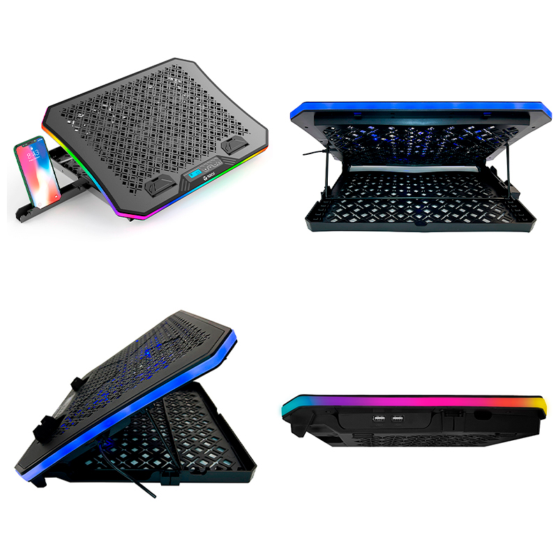 Cooler TEROS TE-7130N, compatible con notebooks de hasta 15.6", 3 fan de 11 cm